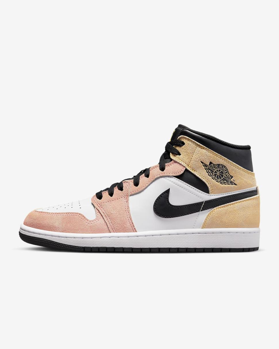 Air Jordan 1 Mid SE Magic Ember/White/Black/Sundial | Mens Nike First Day Kicks