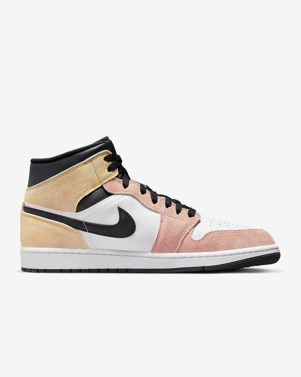 Air Jordan 1 Mid SE Magic Ember/White/Black/Sundial | Mens Nike First Day Kicks