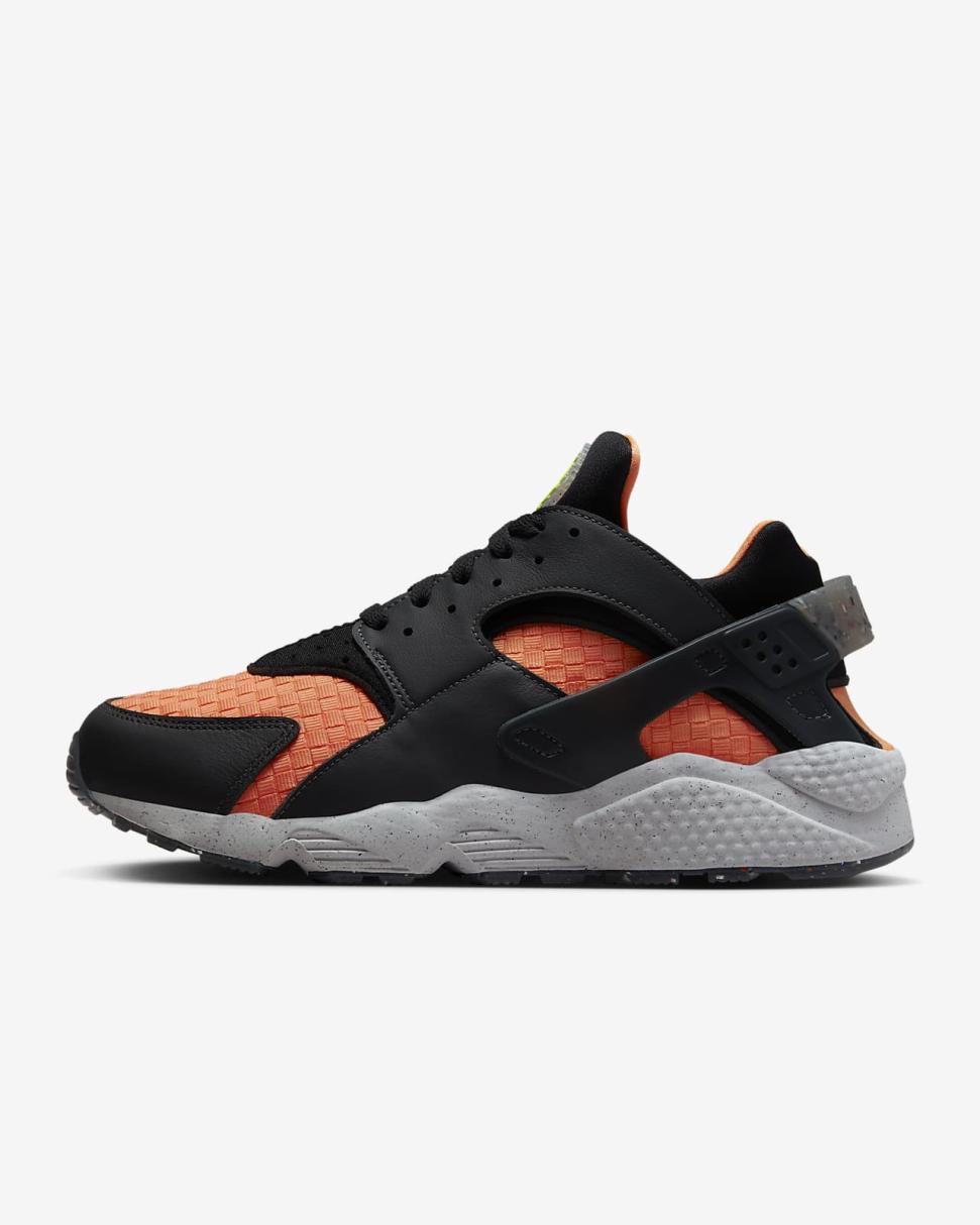 Nike Air Huarache Crater Premium Anthracite/Atomic Orange/White/Black | Mens Nike Lifestyle