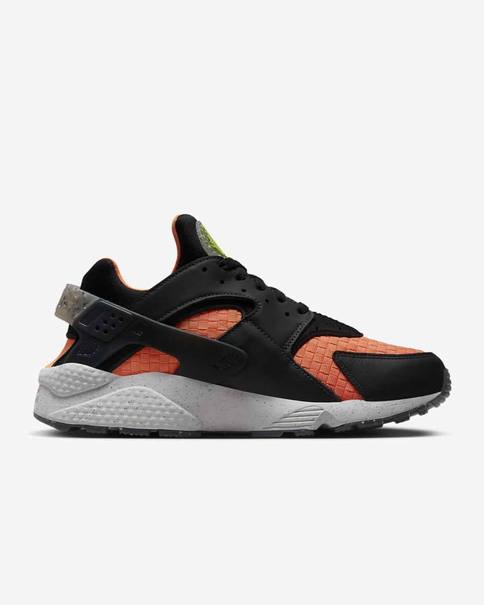 Nike Air Huarache Crater Premium Anthracite/Atomic Orange/White/Black | Mens Nike Lifestyle