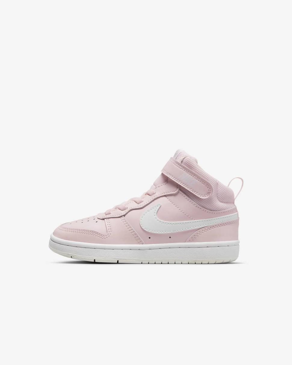 Nike Court Borough Mid 2 Pearl Pink/Summit White/White | Kids Nike Lifestyle