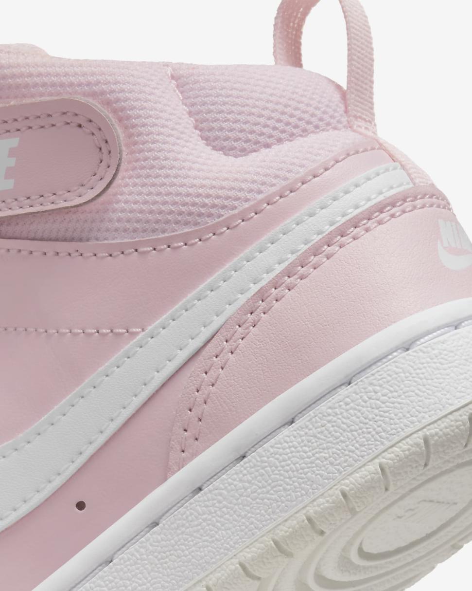 Nike Court Borough Mid 2 Pearl Pink/Summit White/White | Kids Nike Lifestyle
