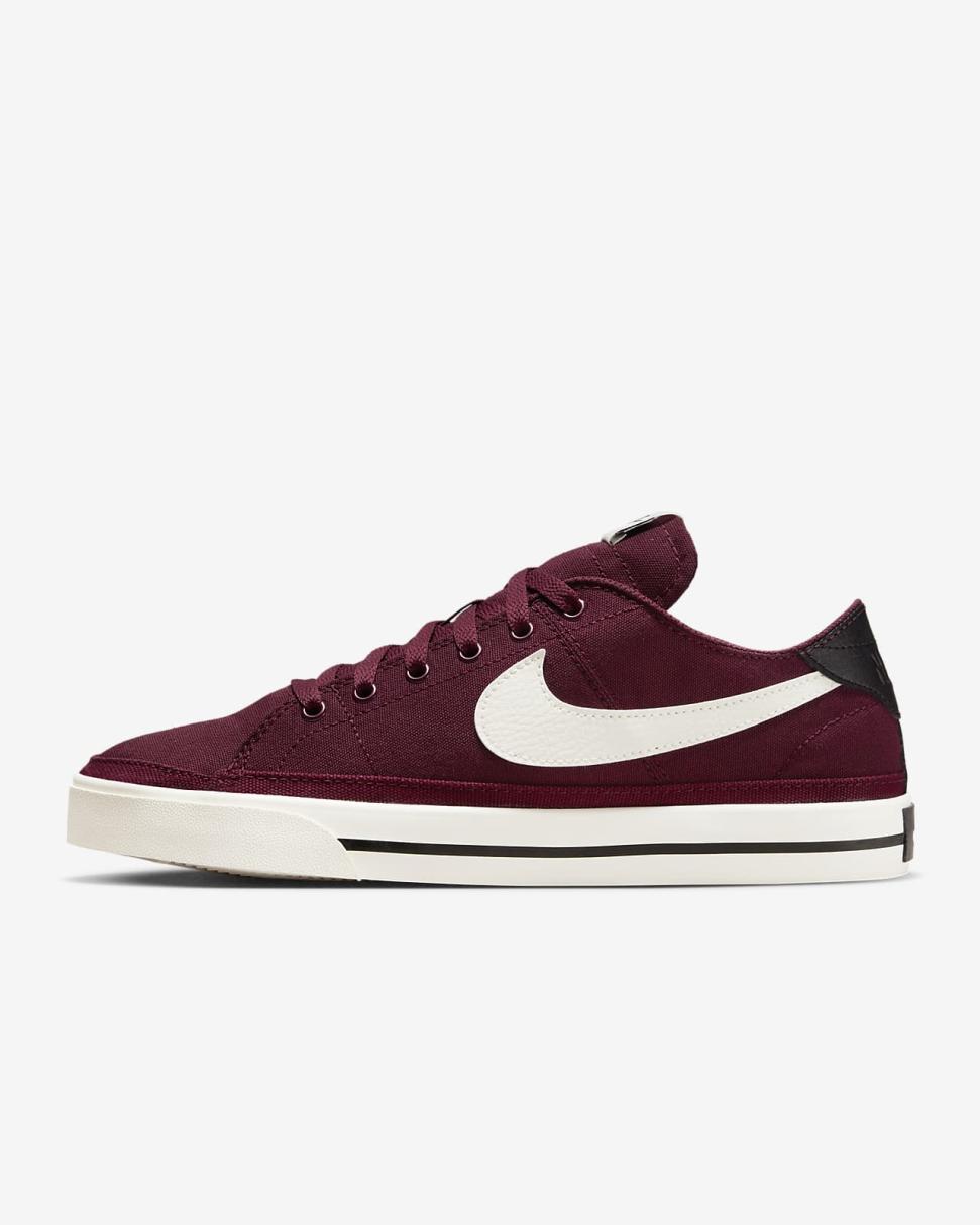 Nike Court Legacy Canvas Dark Beetroot/Dark Beetroot/Black/Sail | Mens Nike Lifestyle