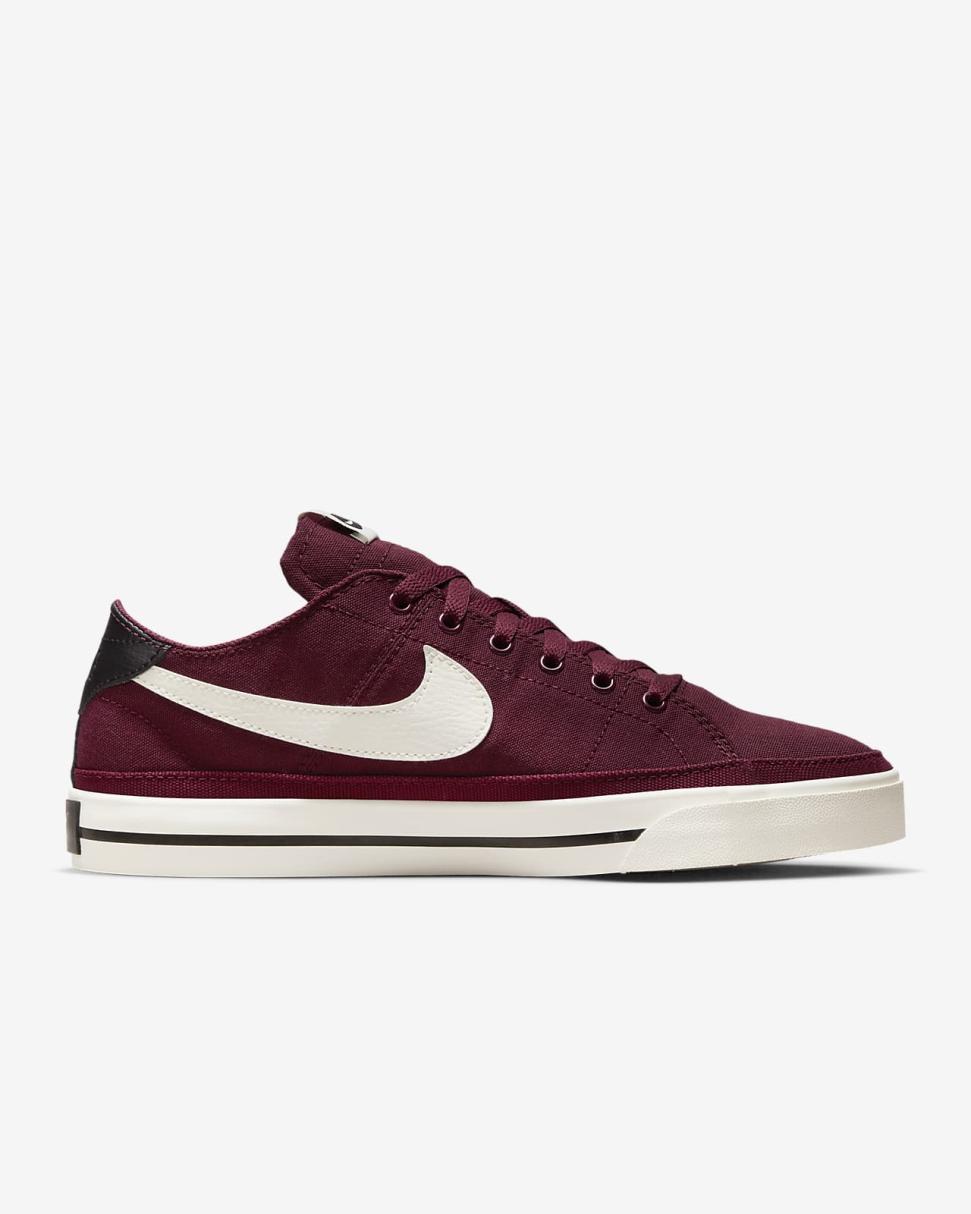 Nike Court Legacy Canvas Dark Beetroot/Dark Beetroot/Black/Sail | Mens Nike Lifestyle