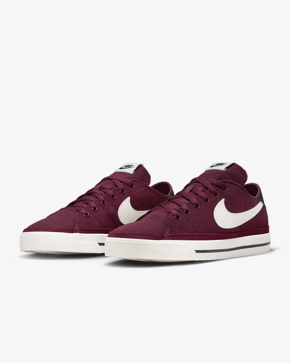 Nike Court Legacy Canvas Dark Beetroot/Dark Beetroot/Black/Sail | Mens Nike Lifestyle