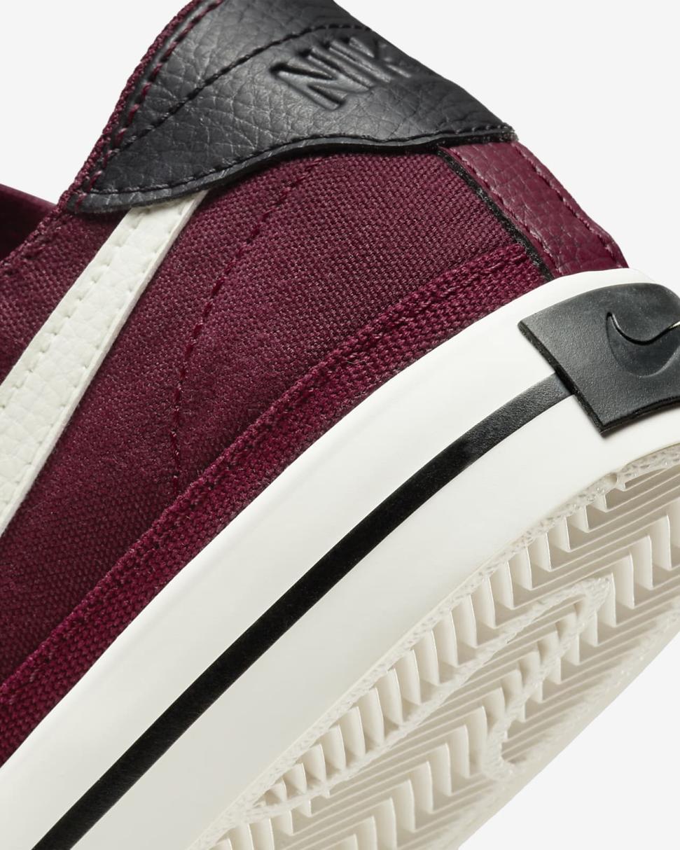 Nike Court Legacy Canvas Dark Beetroot/Dark Beetroot/Black/Sail | Mens Nike Lifestyle