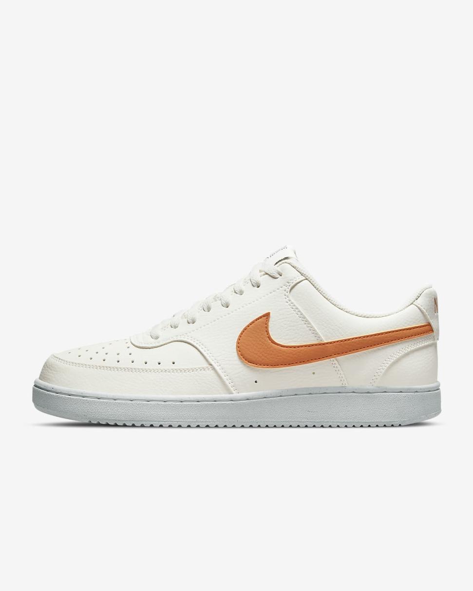 Nike Court Vision Low Next Nature Sail/Sail/Vivid Green/Hot Curry | Mens Nike First Day Kicks