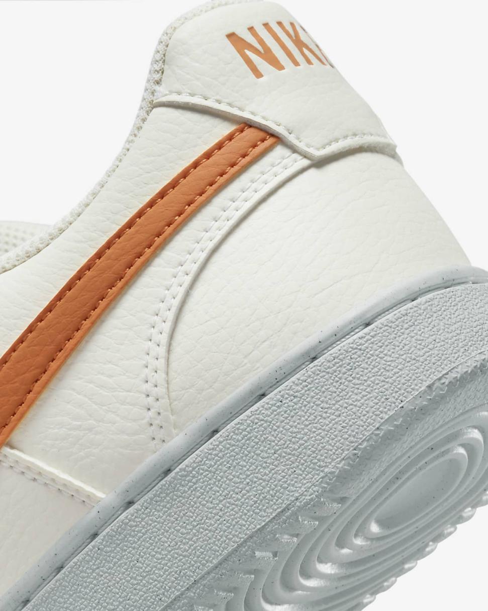 Nike Court Vision Low Next Nature Sail/Sail/Vivid Green/Hot Curry | Mens Nike First Day Kicks