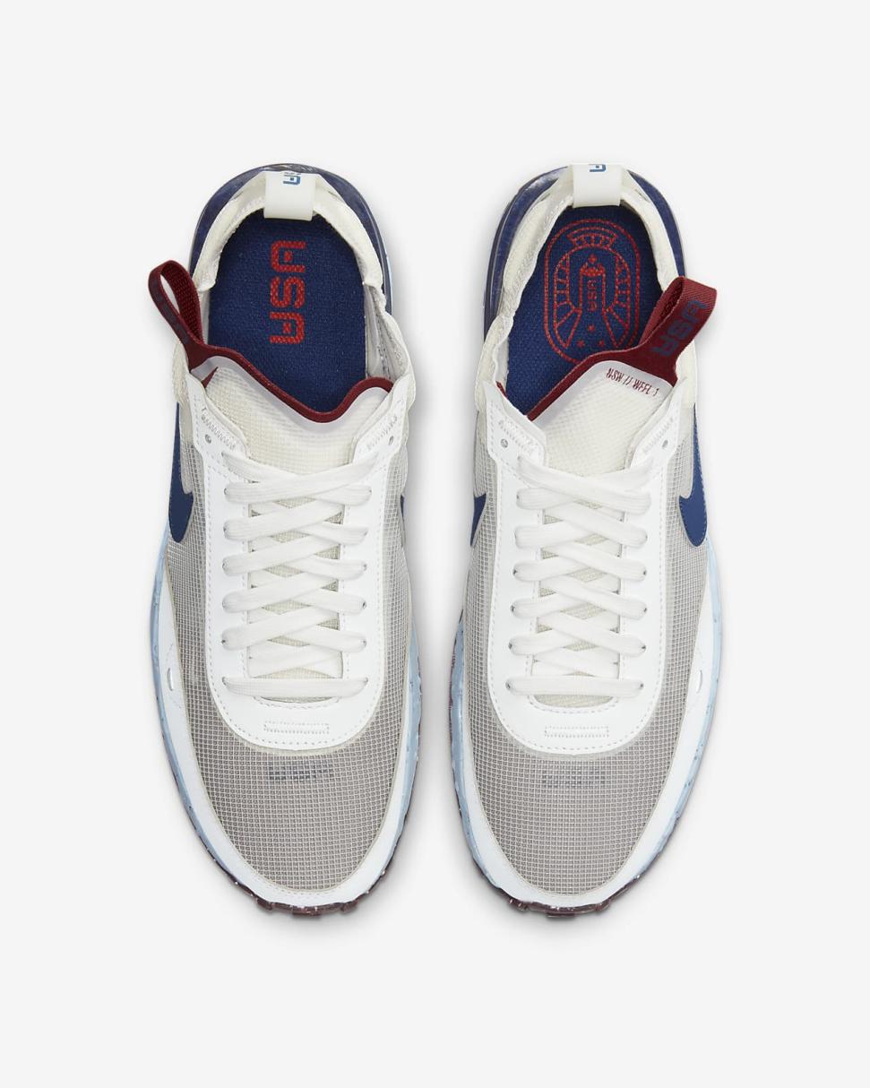 Nike Waffle One Crater Summit White/Team Red/Blue Void | Mens Nike Lifestyle